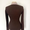 Pull fin vintage à col en soie rose parme - Taille 38