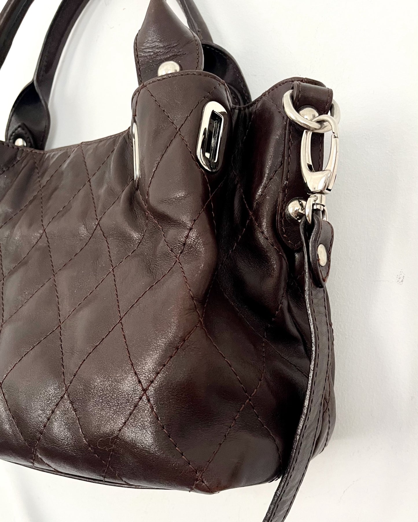 Sac à main en cuir véritable Medium