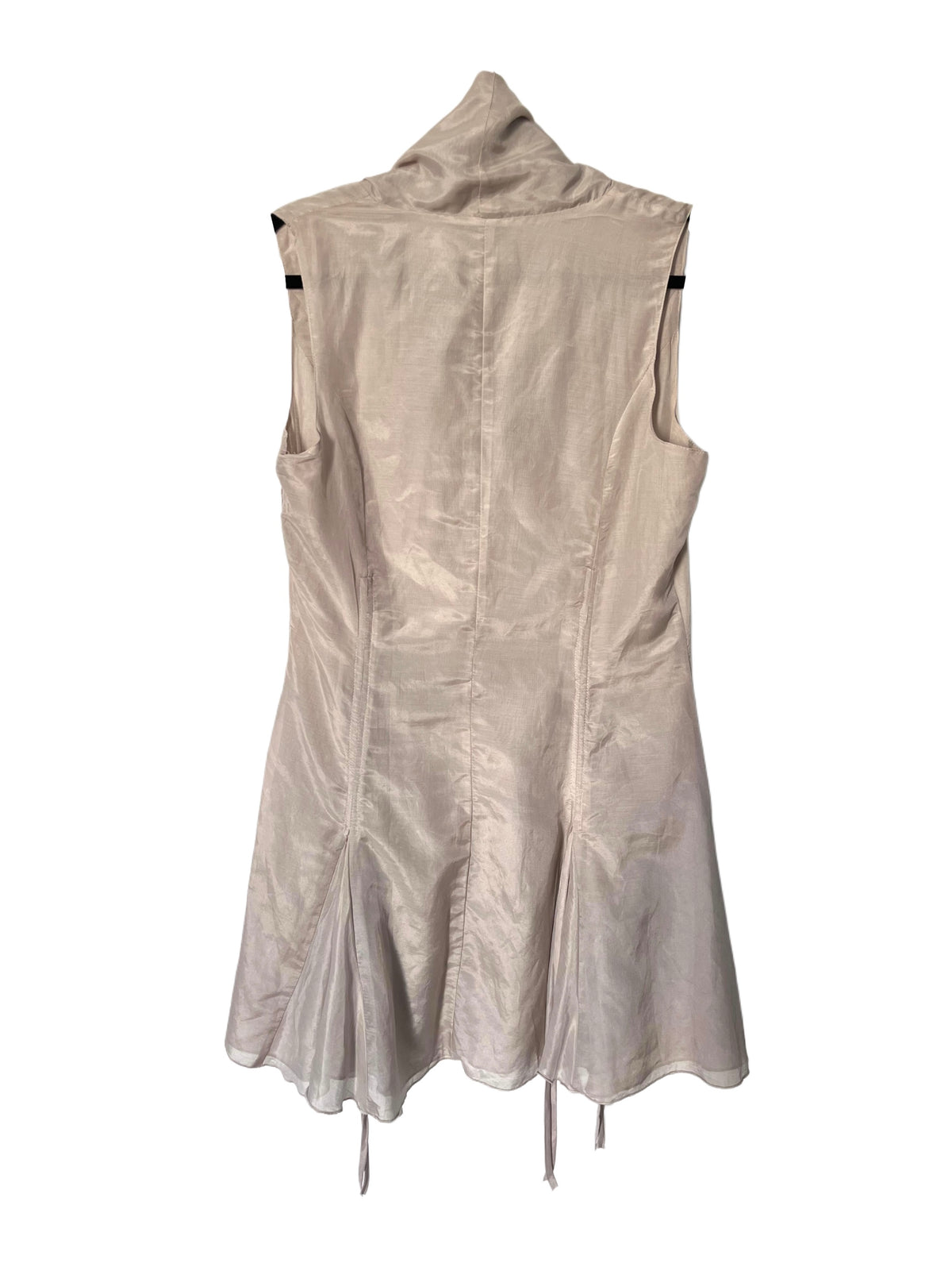 Robe Courte Col Bénitier Iridescente Coton & Soie — T. 38 (M) — Made in Belgium