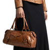 Sac Baguette Vintage Cuir Véritable Camel & Mordoré - Boho Chic - Made in Italy (S/M)