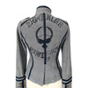 Veste officier cintrée bleu/gris – Taille 40