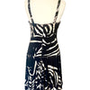 Robe Mi-Longue Asymétrique Motif Zébré & Perles Style Y2K — T. 40