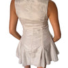 Robe Courte Col Bénitier Iridescente Coton & Soie — T. 38 (M) — Made in Belgium