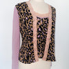 Twin-set parme / leopard ( top + gilet )