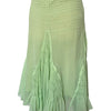 Jupe Midi Taille Basse à Fronces — 40 FR (L) — Vert Pastel Fluo — Style Y2K / Fairycore