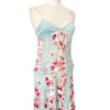 Ensemble Coordonné PINKO Esprit Lingerie en Soie & Dentelle Bleu Pastel — Top Caraco + Jupe Fleuries — taille 38/40 — Coquette / Boudoir Chic / Y2K