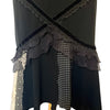 Robe Midi Asymétrique Style Whimsigoth Noir & Soie à Pois — T. 36