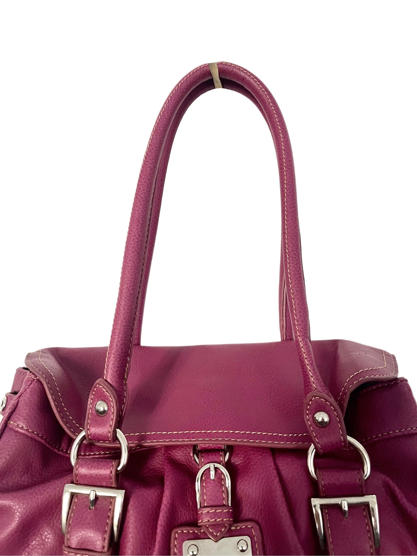 SAC À MAIN VINTAGE EN CUIR GRAINÉ FUSHIA – GABOR