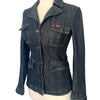 Veste Vintage en Denim Brut Cintrée à Boutons Pression — Taille S/36 — Denim premium