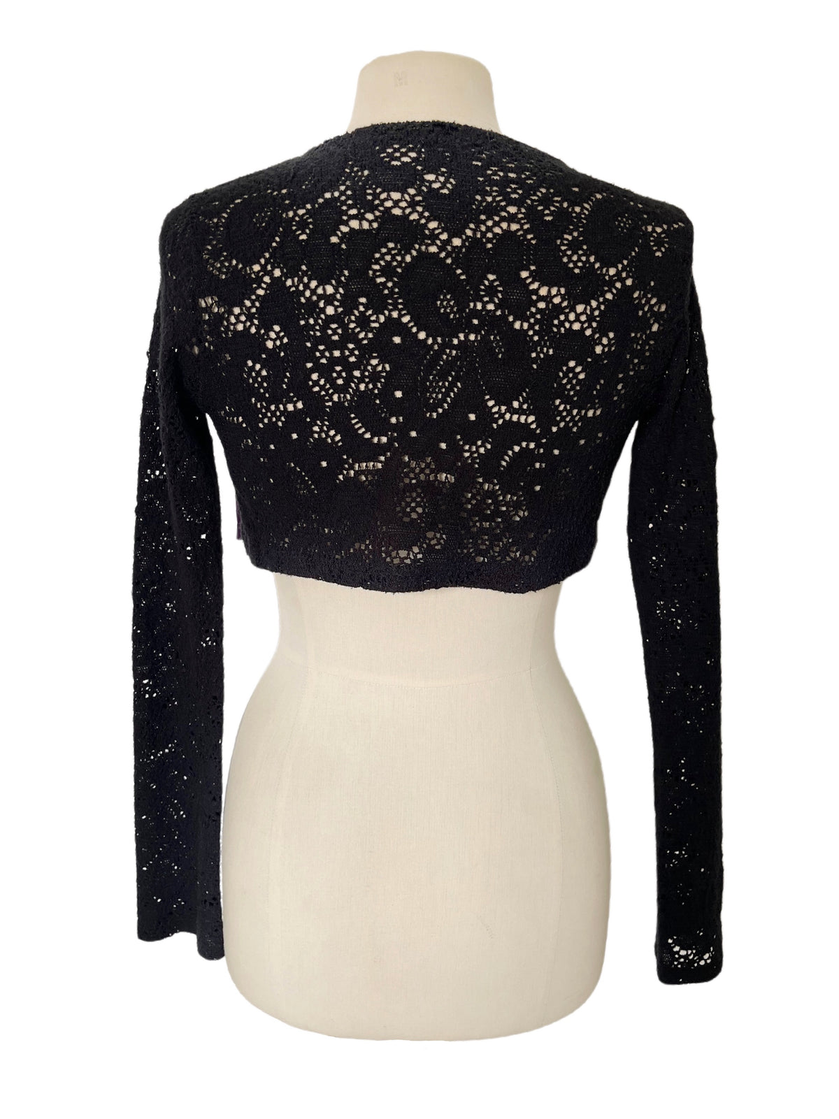 Ensemble Mini Robe / Tunique & Boléro Maille Ajourée Whimsigoth Velours Violet — T. 34/36 (XS/S)