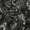 Top vintage en mesh noir brodé sequins et perles – Taille L/40