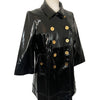 Manteau Juicy Couture vinyle noir & boutons dorés - 38/M