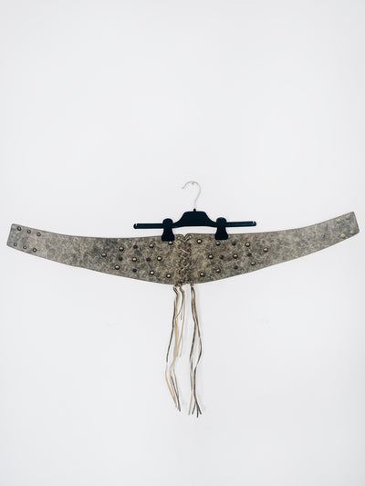 Ceinture corset grise indie chic