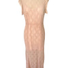 Robe de Cérémonie Longue en Dentelle Rose Pâle — 38/40 (M/L) — Style Romantique / Y2K