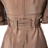 Chemisier Long Vintage Style Saharienne À Lacets — (Made In Italy) — Taille 36/38