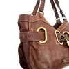 Sac à main vintage en cuir marron – Style boho chic