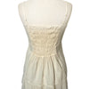 Top Nuisette Romantique Beige — 38/40 FR (M/L) — Dentelle, Coton et Mesh — Style Coquette Y2K