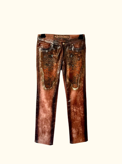 Jean Coupe Droite Effet Daim – Taille XS/S – Très Bon État
