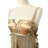 Robe babydoll vintage en lurex doré & satin — (Made in Italy) — taille 36/38
