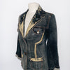 Veste blazer en jean et détails broderies perlés ( SOLD OUT )