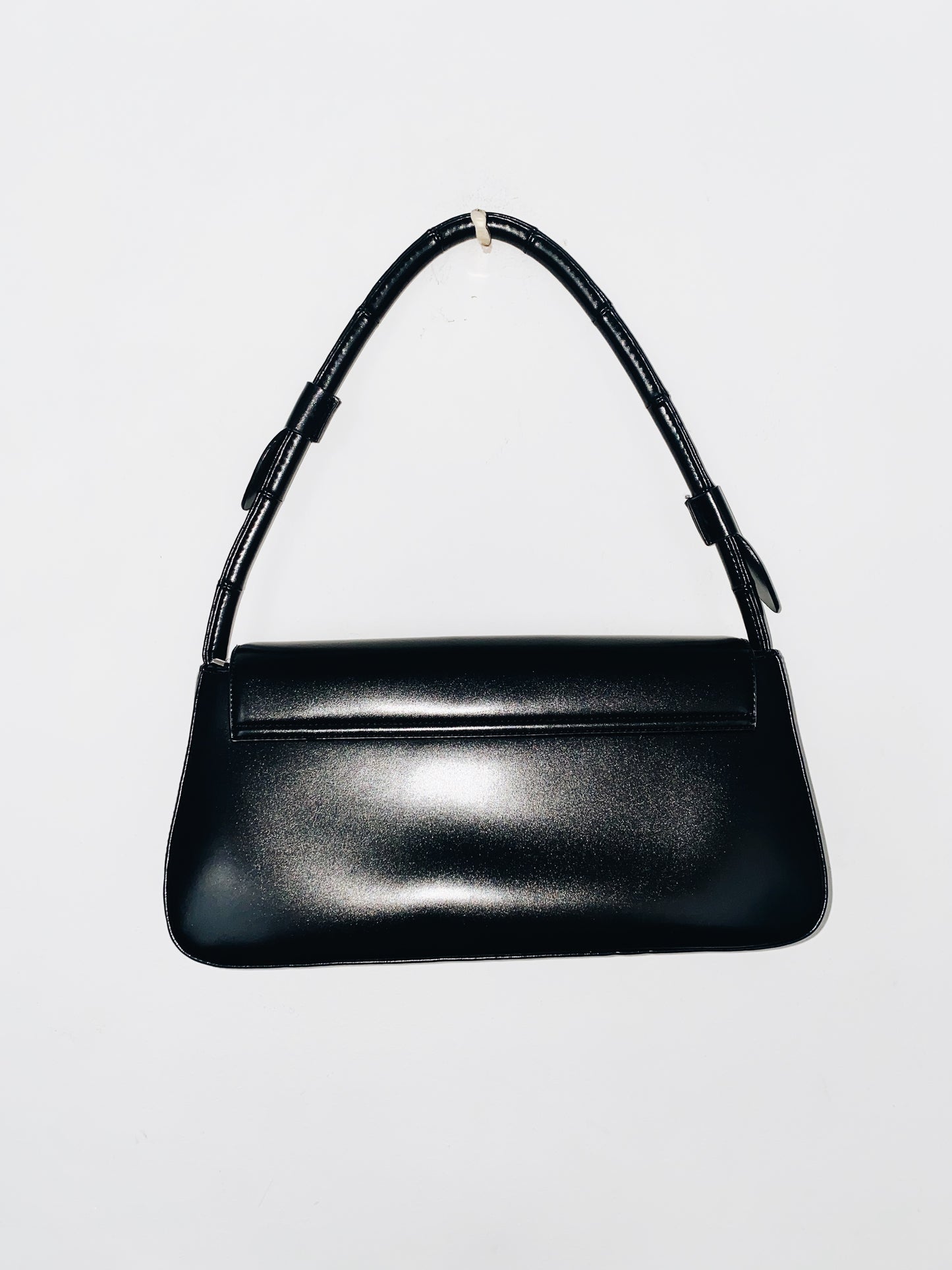 Sac à Main Baguette en Cuir Lisse Noir Alexander ( SOLD OUT )