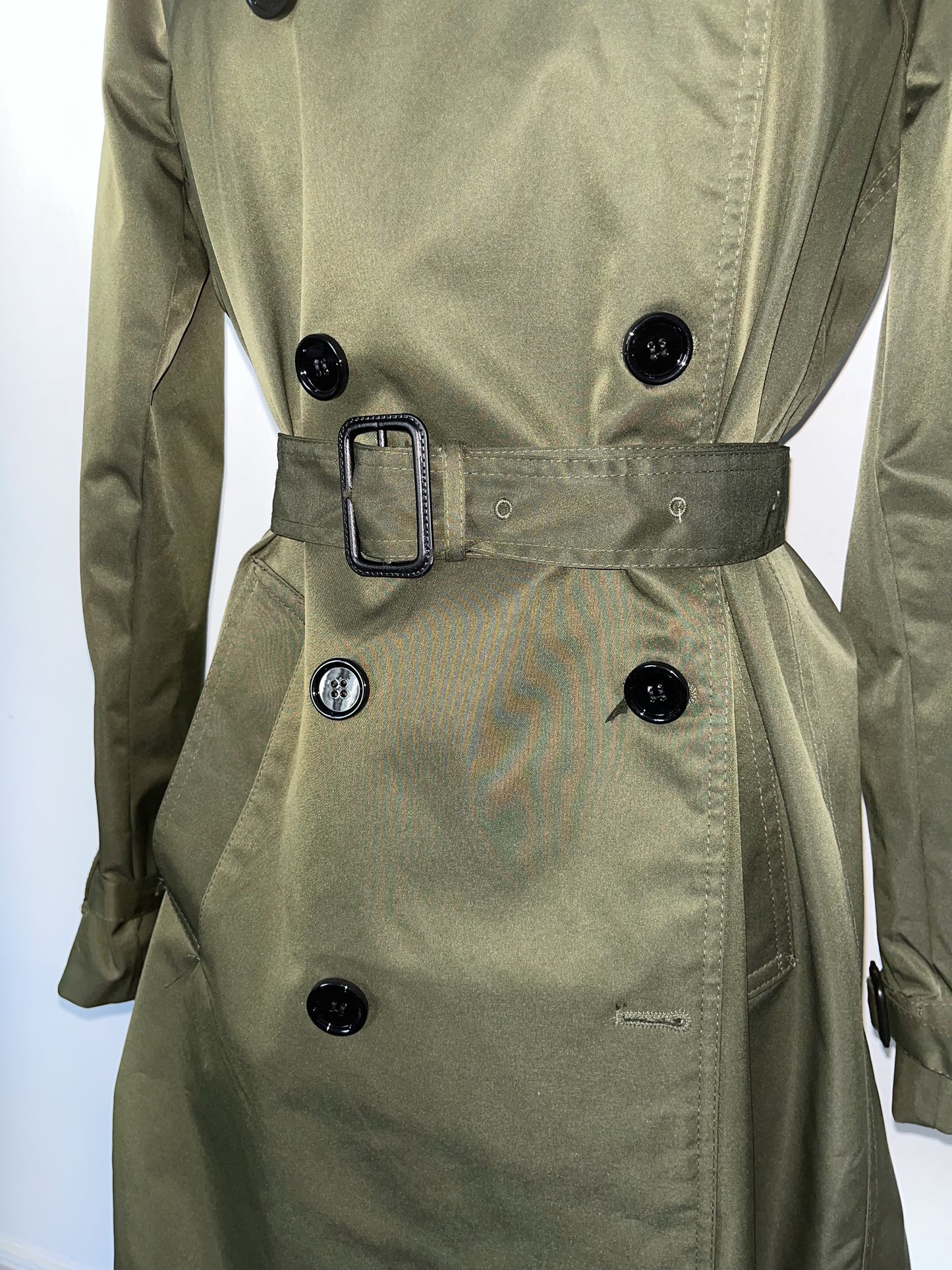 Manteau trench mi-long kaki – Taille XL/42