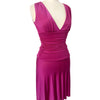 Robe Ajustée Drapée Fuchsia Sans Manches — taille 36/38 — Cocktail / Chic / Occasion