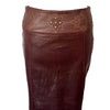 JUPE VINTAGE EN CUIR CLOUTÉE — (MADE IN ITALY) — TAILLE 42 IT 38/40 (M) FR