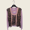 Twin-set parme / leopard ( top + gilet )