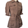 Chemisier Long Vintage Style Saharienne À Lacets — (Made In Italy) — Taille 36/38