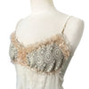 Top Nuisette Romantique Beige — 38/40 FR (M/L) — Dentelle, Coton et Mesh — Style Coquette Y2K