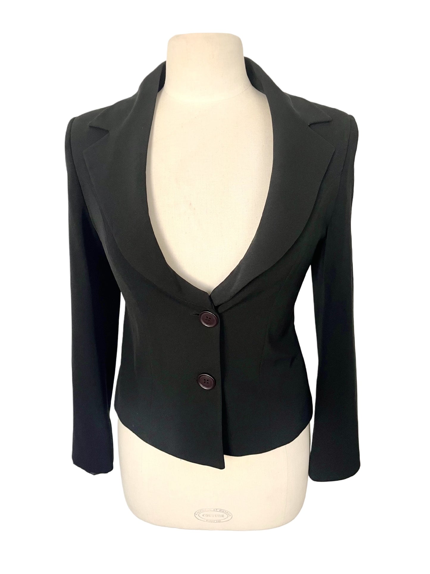 Veste Blazer Vintage 90s/Y2K - Coupe Cintrée & Col Plongeant - Made in Italy - Taille 40 (L)