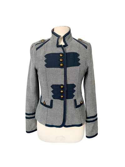 Veste officier cintrée bleu/gris – Taille 40