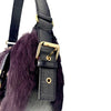 SAC BAGUETTE VINTAGE FOURRURE ET CUIR - ROCCO BAROCCO ( MODÈLE RARE )