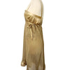 Robe babydoll vintage en lurex doré & satin — (Made in Italy) — taille 36/38