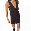ROBE VINTAGE FRONCÉE MARRON -(MADE IN ITALY) - TAILLE 44 IT - 38/40 FR