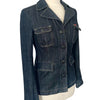 Veste Vintage en Denim Brut Cintrée à Boutons Pression — Taille S/36 — Denim premium