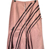 Jupe Trapèze Longueur Genoux Vieux Rose & Dentelle Noire Style Coquette — T. 34/36