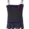 Ensemble Mini Robe / Tunique & Boléro Maille Ajourée Whimsigoth Velours Violet — T. 34/36 (XS/S)