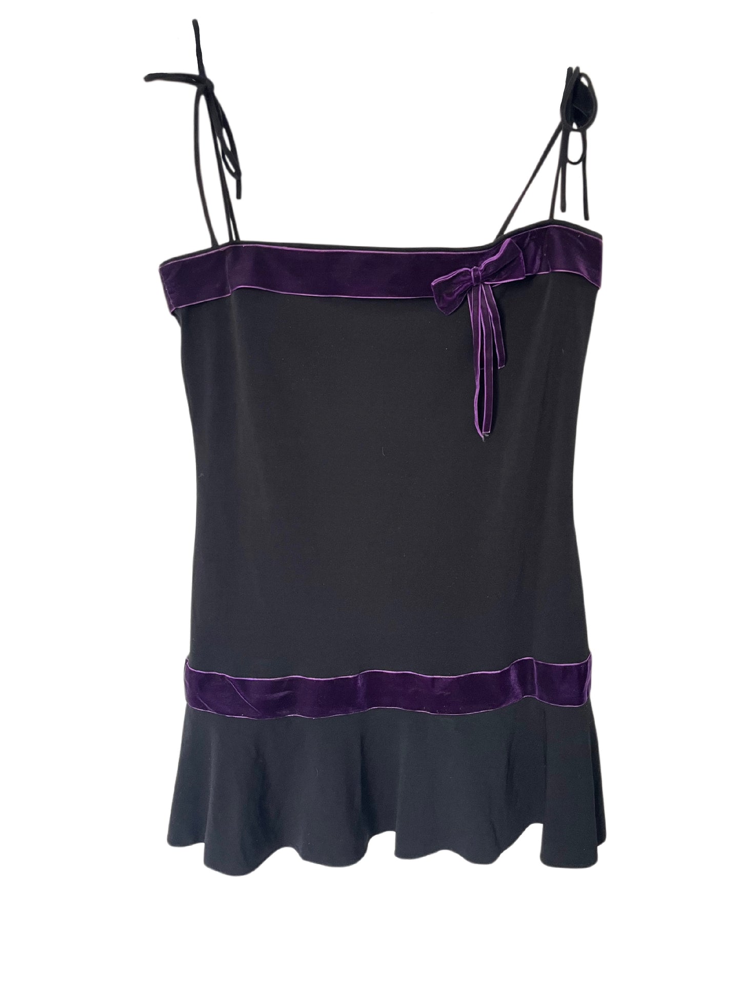 Ensemble Mini Robe / Tunique & Boléro Maille Ajourée Whimsigoth Velours Violet — T. 34/36 (XS/S)