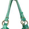 Sac à Main Fourre-Tout en Cuir Vert Turquoise — Format Medium — Style Vintage / Bohème