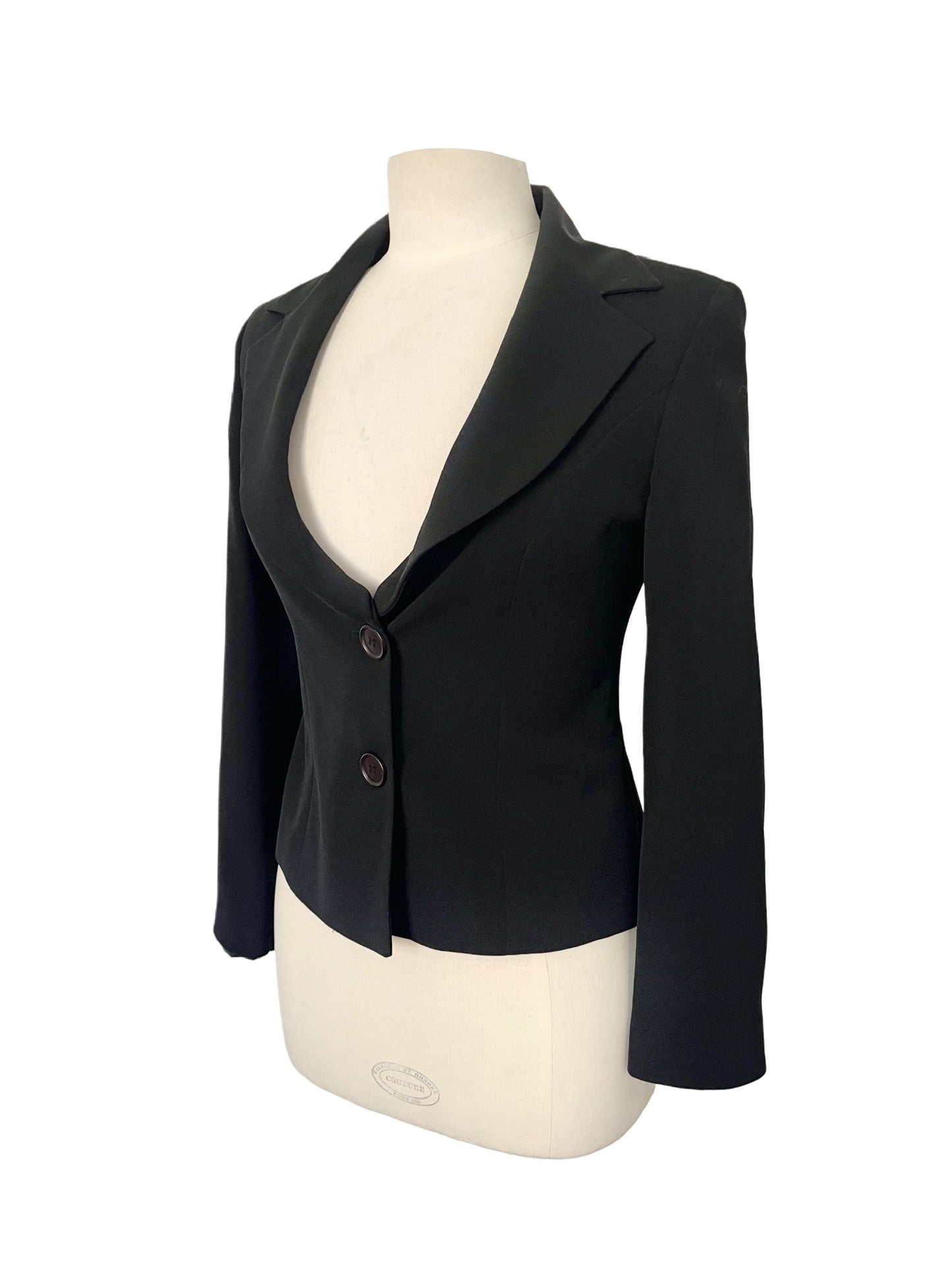 Veste Blazer Vintage 90s/Y2K - Coupe Cintrée & Col Plongeant - Made in Italy - Taille 40 (L)