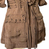 Chemisier Long Vintage Style Saharienne À Lacets — (Made In Italy) — Taille 36/38