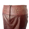 JUPE VINTAGE EN CUIR CLOUTÉE — (MADE IN ITALY) — TAILLE 42 IT 38/40 (M) FR