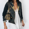 Veste blazer en jean et détails broderies perlés ( SOLD OUT )
