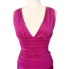Robe Ajustée Drapée Fuchsia Sans Manches — taille 36/38 — Cocktail / Chic / Occasion