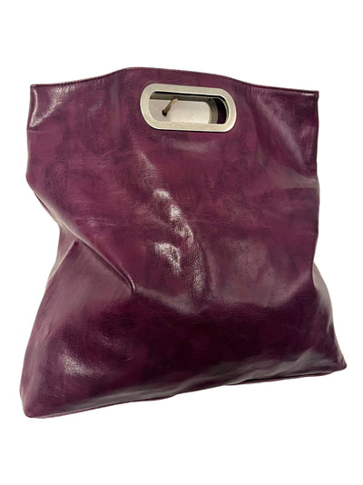 Sac Convertible & Pochette Rabattable Similicuir Prune Style Y2K — T. Medium