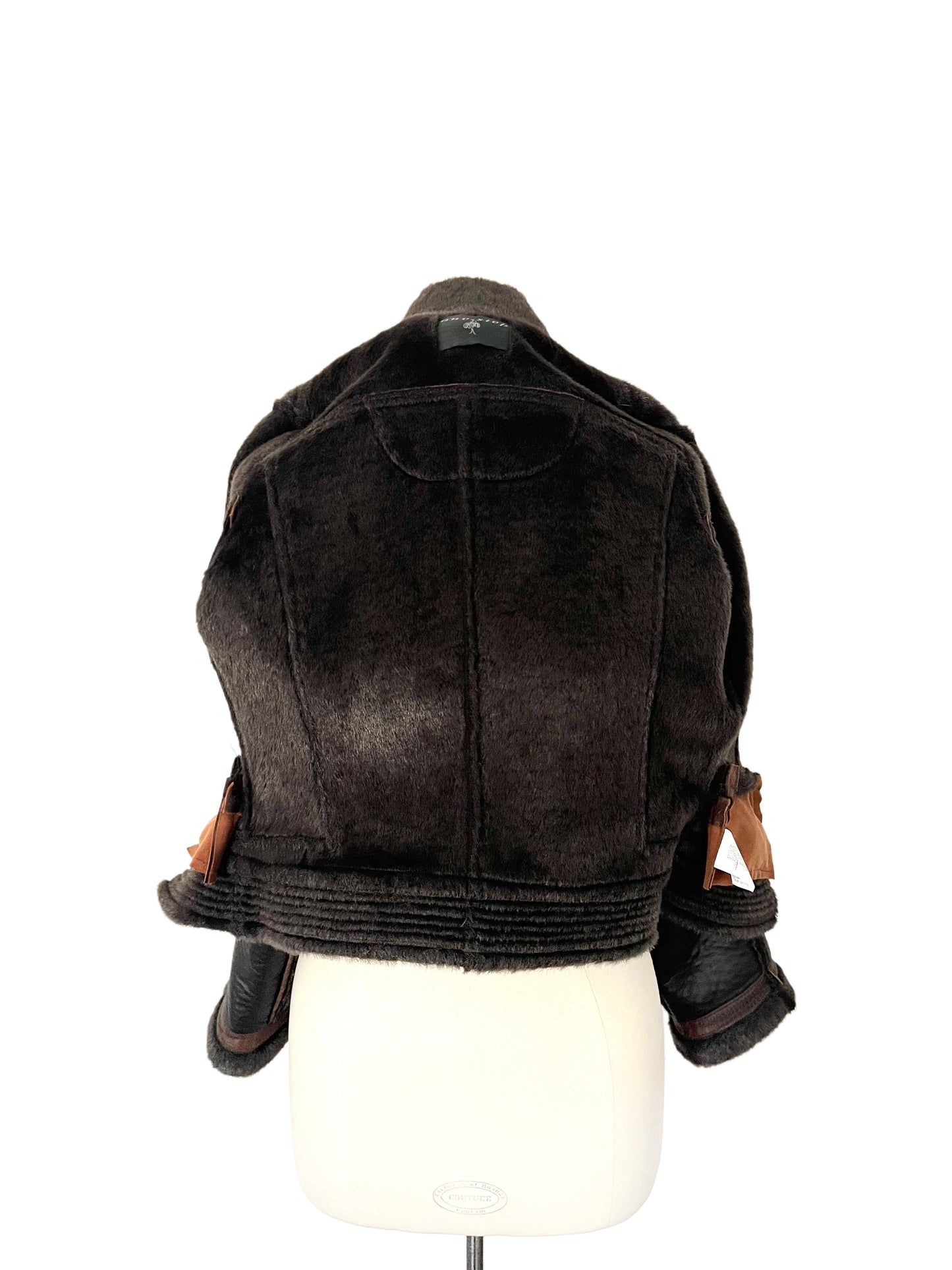 Veste en similicuir et fausse fourrure – Taille 40