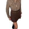 Veste vintage courte style officier en laine mouchetée – Taille L
