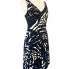 Robe Mi-Longue Asymétrique Motif Zébré & Perles Style Y2K — T. 40